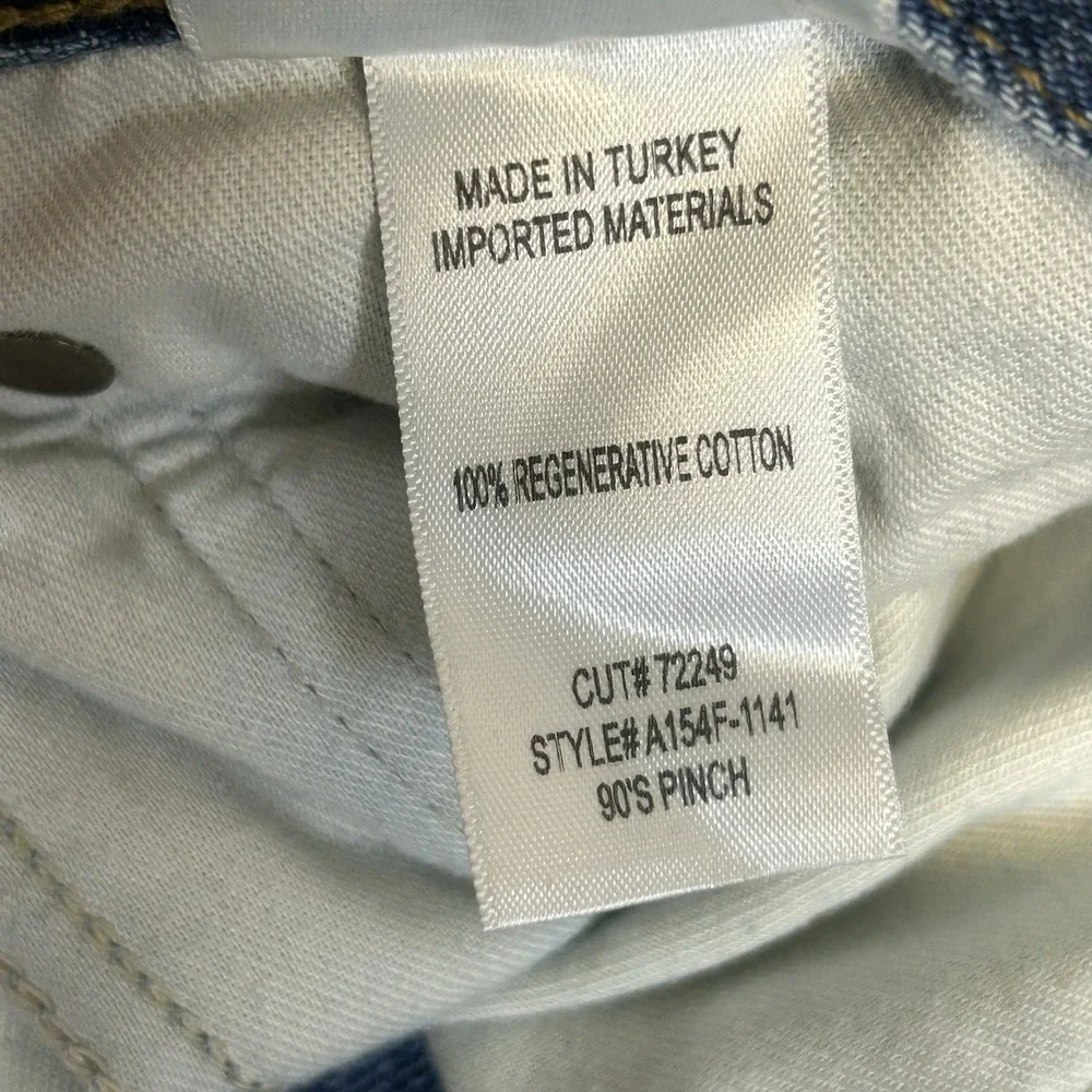 AGOLDE 90's Pinch Waist High Rise Straight Jeans In Range Wash - Size 33 - Picture 9 of 9